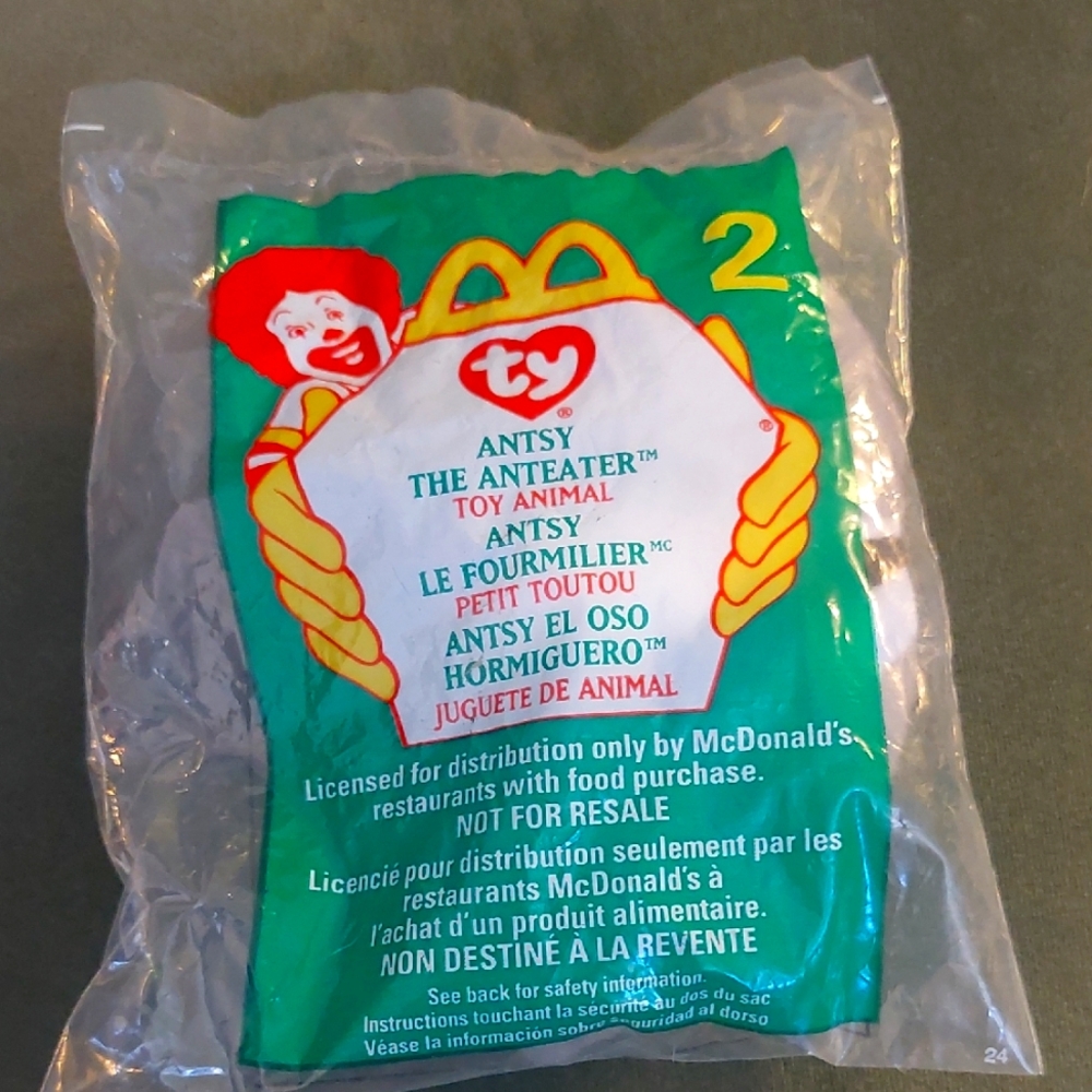 Rare 1999 McDonalds Happy Meal Toy Antsy The Anteater #2 w/ Tag Errors
